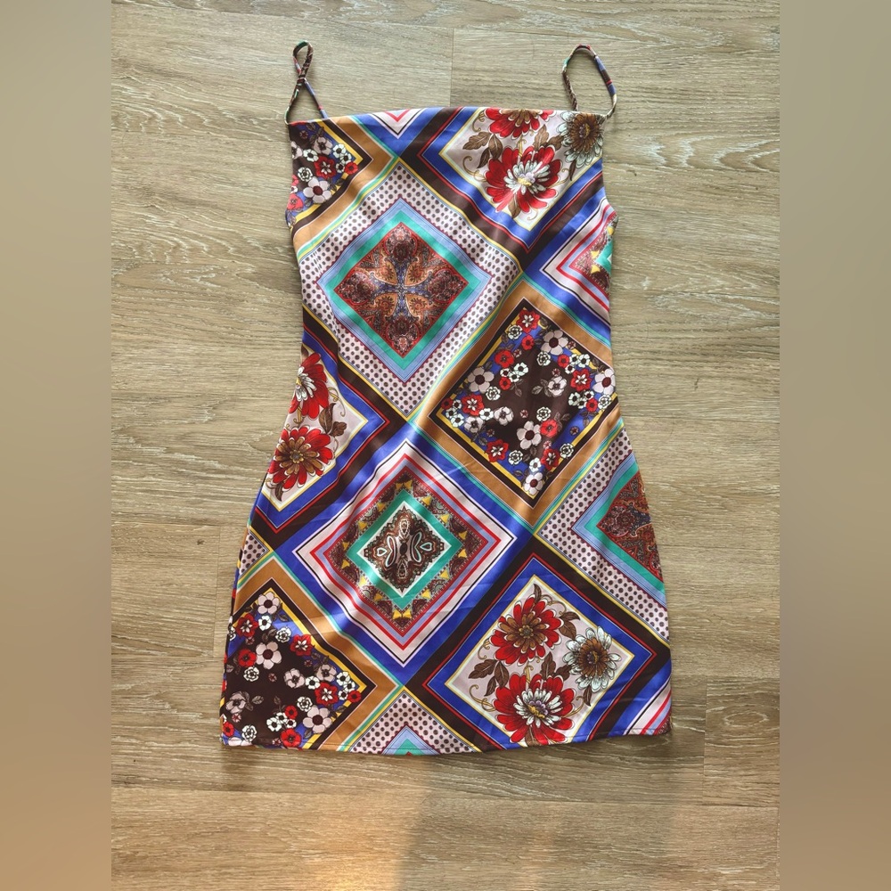 Urban Outfitters cowl neck printed dress - worn only once!